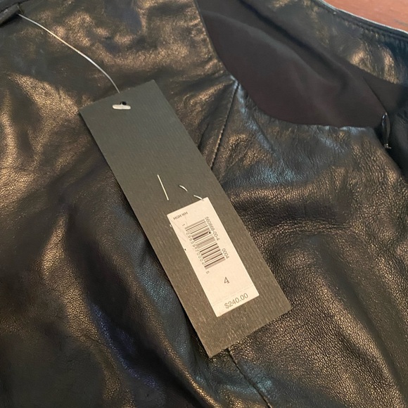 NWT Banana Republic Monogram Leather Peplum Top size 4 - Picture 9 of 11